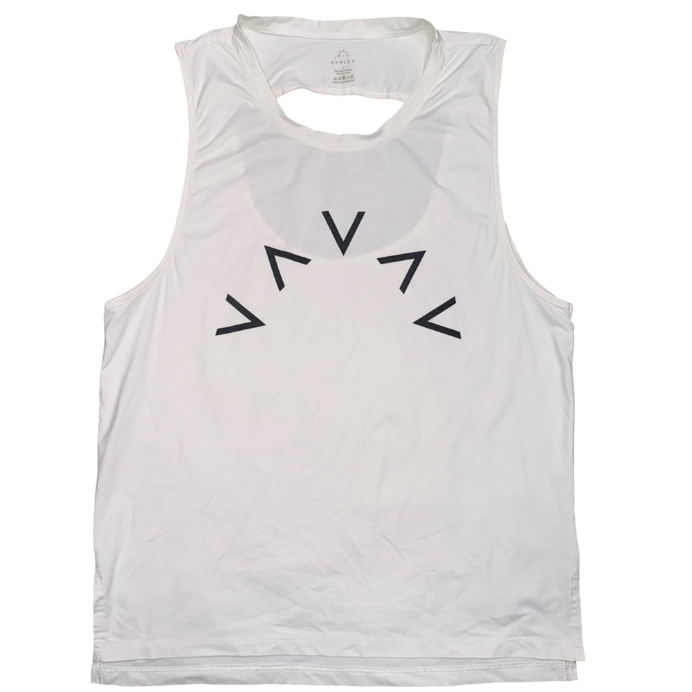 Varley White Tank Top with Black Accents